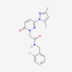 N-(2-chlorobenzyl)-2-(3-(3,5-dimethyl-1H-pyrazol-1-yl)-6-oxopyridazin-1(6H)-yl)acetamide