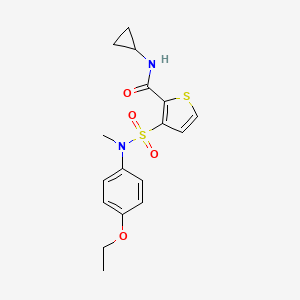 molecular formula C17H20N2O4S2 B2531961 N-cyclopropyl-3-[(4-ethoxyphenyl)(methyl)sulfamoyl]thiophene-2-carboxamide CAS No. 1251609-15-0