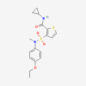 molecular formula C17H20N2O4S2 B2531961 N-cyclopropyl-3-(N-(4-ethoxyphenyl)-N-methylsulfamoyl)thiophene-2-carboxamide CAS No. 1251609-15-0
