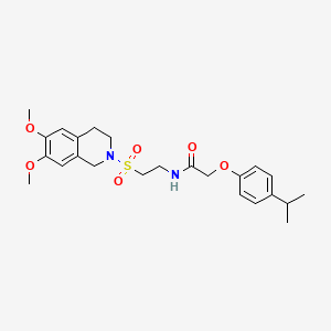 molecular formula C24H32N2O6S B2531995 N-(2-((6,7-dimethoxy-3,4-dihydroisoquinolin-2(1H)-yl)sulfonyl)ethyl)-2-(4-isopropylphenoxy)acetamide CAS No. 922067-16-1