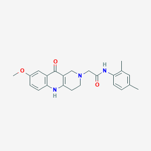 molecular formula C23H25N3O3 B2532001 N-(2,4-dimethylphenyl)-2-(8-methoxy-10-oxo-3,4-dihydrobenzo[b][1,6]naphthyridin-2(1H,5H,10H)-yl)acetamide CAS No. 1251580-50-3