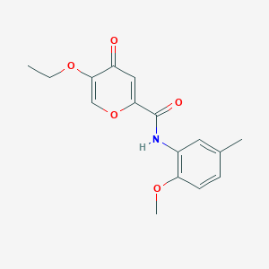 molecular formula C16H17NO5 B2532002 5-ethoxy-N-(2-methoxy-5-methylphenyl)-4-oxo-4H-pyran-2-carboxamide CAS No. 1105231-10-4