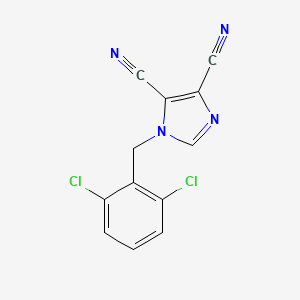 molecular formula C12H6Cl2N4 B2532003 1-(2,6-dichlorobenzyl)-1H-imidazole-4,5-dicarbonitrile CAS No. 439108-73-3