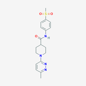 molecular formula C18H22N4O3S B2532014 1-(6-methylpyridazin-3-yl)-N-(4-(methylsulfonyl)phenyl)piperidine-4-carboxamide CAS No. 1421508-04-4