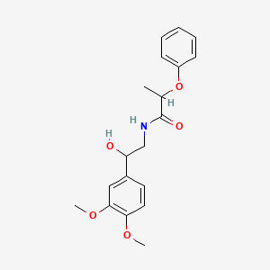 molecular formula C19H23NO5 B2532018 N-[2-(3,4-dimethoxyphenyl)-2-hydroxyethyl]-2-phenoxypropanamide CAS No. 1797300-08-3