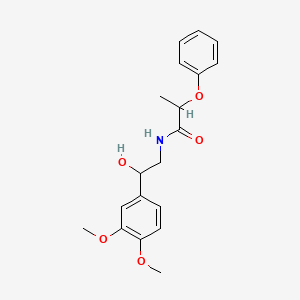 molecular formula C19H23NO5 B2532018 N-(2-(3,4-dimethoxyphenyl)-2-hydroxyethyl)-2-phenoxypropanamide CAS No. 1797300-08-3