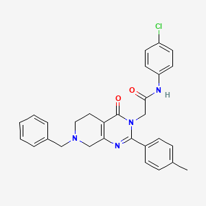 molecular formula C29H27ClN4O2 B2532022 N-环戊基-2-[1-(2-噻吩磺酰)哌啶-4-基]乙酰胺 CAS No. 1189876-90-1