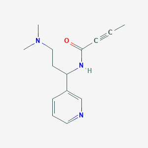molecular formula C14H19N3O B2532064 N-[3-(Dimethylamino)-1-pyridin-3-ylpropyl]but-2-ynamide CAS No. 2411236-64-9
