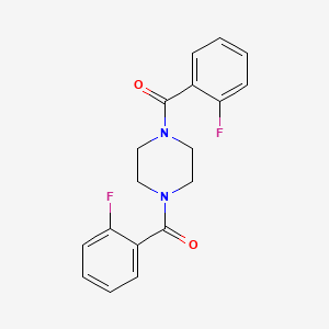 molecular formula C18H16F2N2O2 B2532085 Piperazine-1,4-diylbis((2-fluorophenyl)methanone) CAS No. 304510-78-9