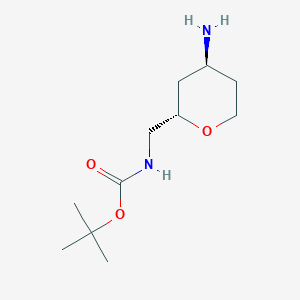molecular formula C11H22N2O3 B2532141 Tert-butyl N-[[(2S,4S)-4-aminooxan-2-yl]methyl]carbamate CAS No. 2307738-26-5