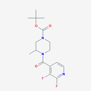 molecular formula C16H21F2N3O3 B2532171 Tert-butyl 4-(2,3-difluoropyridine-4-carbonyl)-3-methylpiperazine-1-carboxylate CAS No. 1795306-30-7