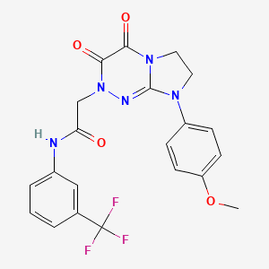 2-(8-(4-methoxyphenyl)-3,4-dioxo-3,4,7,8-tetrahydroimidazo[2,1-c][1,2,4]triazin-2(6H)-yl)-N-(3-(trifluoromethyl)phenyl)acetamide