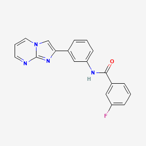 3-fluoro-N-(3-(imidazo[1,2-a]pyrimidin-2-yl)phenyl)benzamide