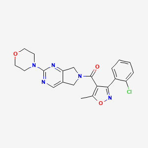 (3-(2-chlorophenyl)-5-methylisoxazol-4-yl)(2-morpholino-5H-pyrrolo[3,4-d]pyrimidin-6(7H)-yl)methanone