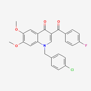 1-(4-chlorobenzyl)-3-(4-fluorobenzoyl)-6,7-dimethoxyquinolin-4(1H)-one