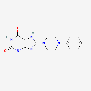 3-methyl-8-(4-phenylpiperazin-1-yl)-7H-purine-2,6-dione
