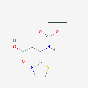 3-([(Tert-butoxy)carbonyl]amino)-3-(1,3-thiazol-2-YL)propanoic acid