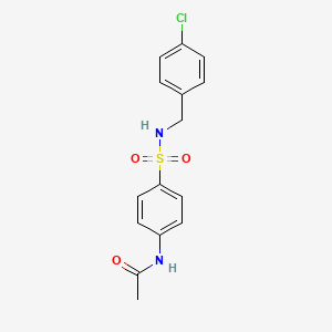 molecular formula C15H15ClN2O3S B2532236 N-[4-[(4-chlorophenyl)methylsulfamoyl]phenyl]acetamide CAS No. 573994-62-4
