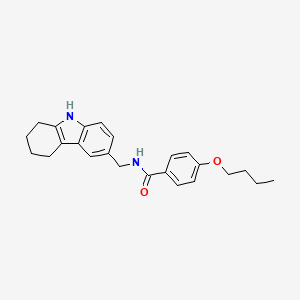 molecular formula C24H28N2O2 B2532289 4-butoxy-N-((2,3,4,9-tetrahydro-1H-carbazol-6-yl)methyl)benzamide CAS No. 852138-21-7