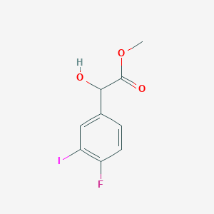 molecular formula C9H8FIO3 B2532292 Methyl 2-(4-fluoro-3-iodophenyl)-2-hydroxyacetate CAS No. 2551115-70-7