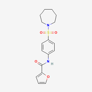 molecular formula C17H20N2O4S B2532356 N-[4-(1-azepanylsulfonyl)phenyl]-2-furamide CAS No. 308293-79-0