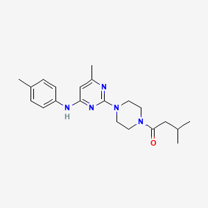 molecular formula C21H29N5O B2532364 3-methyl-1-(4-{4-methyl-6-[(4-methylphenyl)amino]pyrimidin-2-yl}piperazin-1-yl)butan-1-one CAS No. 923244-40-0