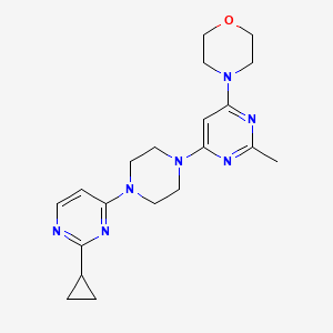 4-[6-[4-(2-Cyclopropylpyrimidin-4-yl)piperazin-1-yl]-2-methylpyrimidin-4-yl]morpholine