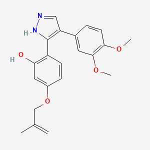 2-(4-(3,4-dimethoxyphenyl)-1H-pyrazol-3-yl)-5-((2-methylallyl)oxy)phenol