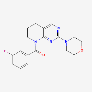 (3-fluorophenyl)(2-morpholino-6,7-dihydropyrido[2,3-d]pyrimidin-8(5H)-yl)methanone
