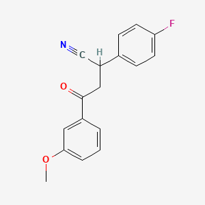 2-(4-Fluorophenyl)-4-(3-methoxyphenyl)-4-oxobutanenitrile