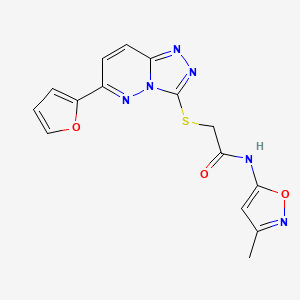 2-((6-(furan-2-yl)-[1,2,4]triazolo[4,3-b]pyridazin-3-yl)thio)-N-(3-methylisoxazol-5-yl)acetamide