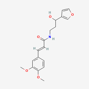 (E)-3-(3,4-dimethoxyphenyl)-N-(3-(furan-3-yl)-3-hydroxypropyl)acrylamide