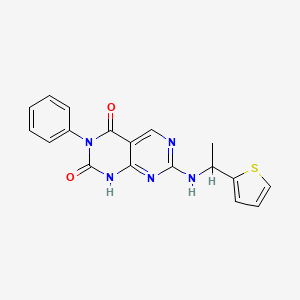 3-phenyl-7-{[1-(2-thienyl)ethyl]amino}pyrimido[4,5-d]pyrimidine-2,4(1H,3H)-dione