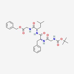 molecular formula C31H42N4O7 B2532437 benzyl 2-[(2S)-2-[(2R)-2-(2-{[(tert-butoxy)carbonyl]amino}acetamido)-3-phenylpropanamido]-4-methylpentanamido]acetate CAS No. 2227198-99-2
