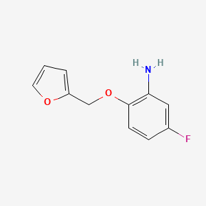 molecular formula C11H10FNO2 B2532440 5-Fluoro-2-(furan-2-ylmethoxy)aniline CAS No. 869943-67-9