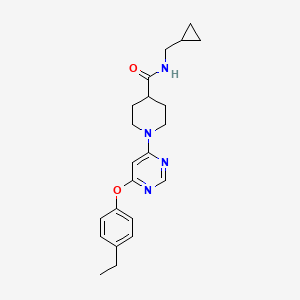 molecular formula C22H28N4O2 B2532441 N-(cyclopropylmethyl)-1-[6-(4-ethylphenoxy)pyrimidin-4-yl]piperidine-4-carboxamide CAS No. 1251601-54-3