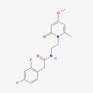 molecular formula C17H18F2N2O3 B2532464 2-(2,4-difluorophenyl)-N-[2-(4-methoxy-6-methyl-2-oxo-1,2-dihydropyridin-1-yl)ethyl]acetamide CAS No. 1903678-07-8