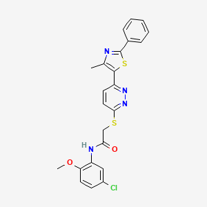 N-(5-chloro-2-methoxyphenyl)-2-((6-(4-methyl-2-phenylthiazol-5-yl)pyridazin-3-yl)thio)acetamide