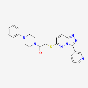 1-(4-Phenylpiperazin-1-yl)-2-((3-(pyridin-3-yl)-[1,2,4]triazolo[4,3-b]pyridazin-6-yl)thio)ethanone