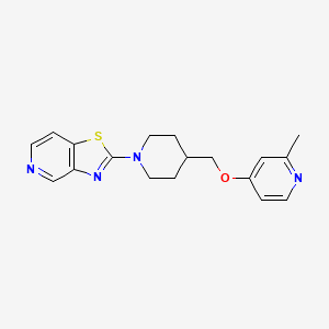 B2532488 2-[4-[(2-Methylpyridin-4-yl)oxymethyl]piperidin-1-yl]-[1,3]thiazolo[4,5-c]pyridine CAS No. 2379971-48-7