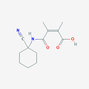molecular formula C13H18N2O3 B2532489 (2Z)-3-[(1-cyanocyclohexyl)carbamoyl]-2,3-dimethylprop-2-enoic acid CAS No. 1148027-01-3