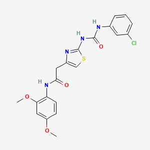 2-(2-(3-(3-chlorophenyl)ureido)thiazol-4-yl)-N-(2,4-dimethoxyphenyl)acetamide