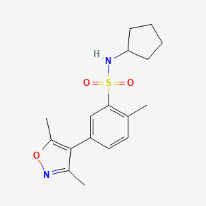 molecular formula C17H22N2O3S B2532523 N-Cyclopentyl-5-(3,5-Dimethylisoxazol-4-Yl)-2-Methylbenzenesulfonamide CAS No. 1355554-28-7