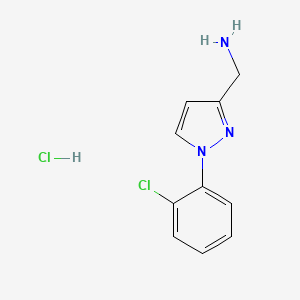 [1-(2-Chlorophenyl)pyrazol-3-yl]methanamine;hydrochloride