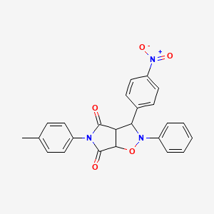 3-(4-nitrophenyl)-2-phenyl-5-(p-tolyl)dihydro-2H-pyrrolo[3,4-d]isoxazole-4,6(5H,6aH)-dione