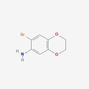 molecular formula C8H8BrNO2 B2532546 7-Bromo-2,3-dihydro-1,4-benzodioxin-6-amine CAS No. 368839-12-7