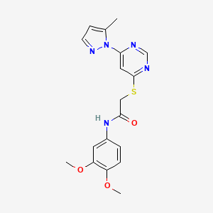 N-(3,4-dimethoxyphenyl)-2-((6-(5-methyl-1H-pyrazol-1-yl)pyrimidin-4-yl)thio)acetamide