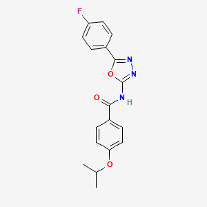 N-(5-(4-fluorophenyl)-1,3,4-oxadiazol-2-yl)-4-isopropoxybenzamide