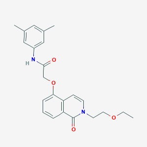 molecular formula C23H26N2O4 B2532552 N-(3,5-dimethylphenyl)-2-{[2-(2-ethoxyethyl)-1-oxo-1,2-dihydroisoquinolin-5-yl]oxy}acetamide CAS No. 906147-92-0