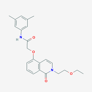 N-(3,5-dimethylphenyl)-2-[2-(2-ethoxyethyl)-1-oxoisoquinolin-5-yl]oxyacetamide